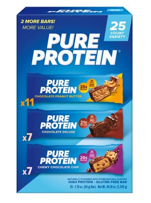 Protein Bars Variety Pack 1.76 oz 25-count