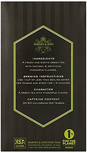 Harney &amp Sons Tea Tropical Green Prem Pack of 6 Size - 20 BAG Quantity - 1 Case