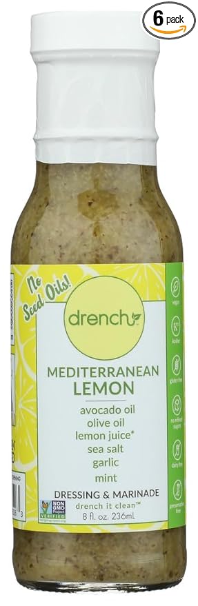 Drench Morrone Mediterranean Lemon Dressing 8 oz (Pack of 6)