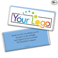 50 Pcs Personalized Candy Promotional Items Add Your Logo Chocolate Bars - Light Blue