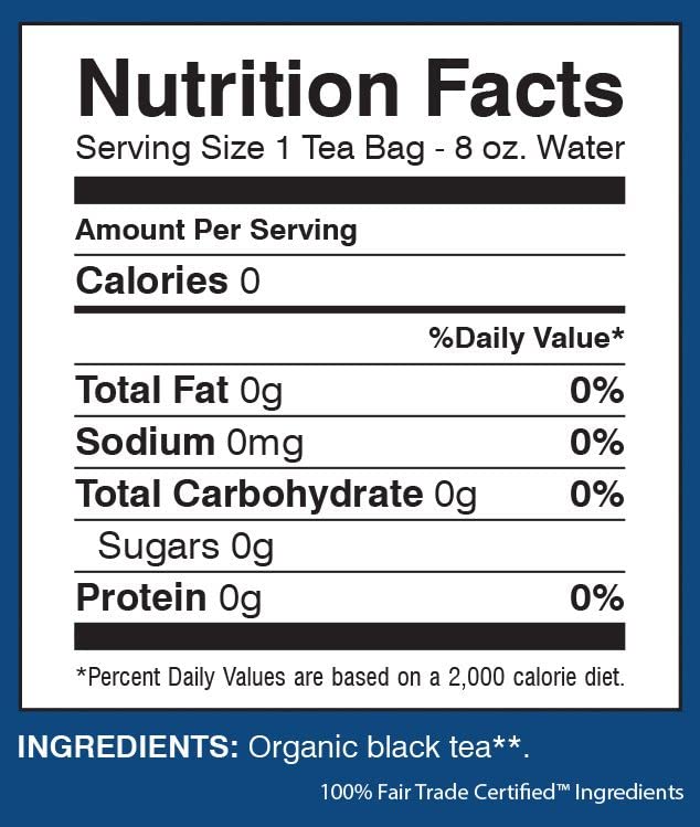 Davidson's Organics English Breakfast 25-count Tea Bags Pack of 6