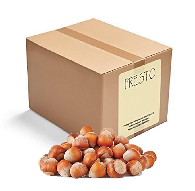 Presto Sales Filberts Hazelnuts Fresh off the tree Raw In Shell Oregon USA fun to crack - 160 oz. (10 lbs.) Convenient Bag in a Box