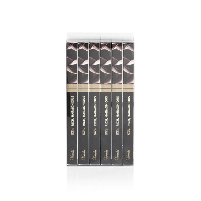 Venchi - Set of 6 85% Extra Dark Bars 14.81 oz - Gluten Free - Vegan - Great Gift Idea