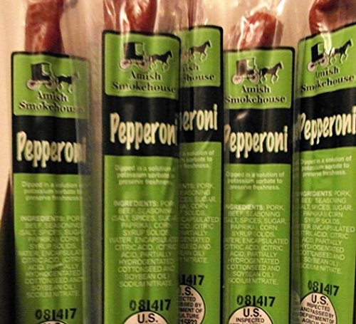 Premium Amish Beef Sticks - 21ct - Individually Wrapped (Pepperoni)