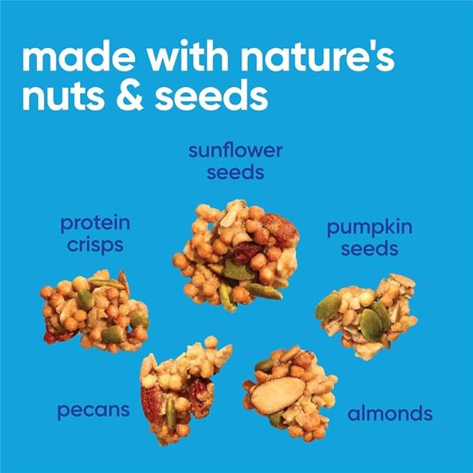 NuTrail 17g Protein Nut Granola Cereal Variety Pack No Sugar Added Keto Low Carb Gluten Free Grain Free Healthy Breakfast 8 oz. 3 Count