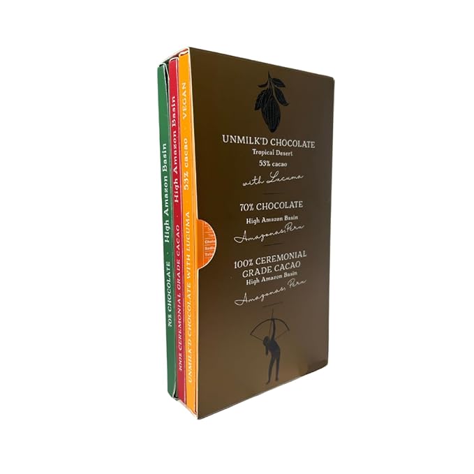 Cacao Adventures The Collection | Premium Chocolate Bars | 3 Flavors Sample Pack | Gift Set &amp Cacao Tasting Experience | 1.76 oz each (Pack of 3)