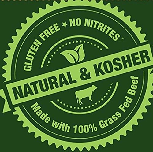Aufschnitt Beef Jerky - Barbecue - 12 pack (2 oz each) - Kosher Glatt Star-K Certification Gluten Free All Natural No Nitrites Grass Fed Beef