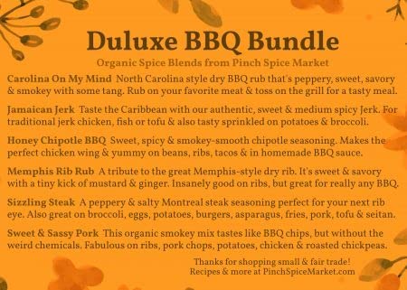 Deluxe BBQ Spices Bundle-6 Customer Favorite Rubs and Blends for Grilling
