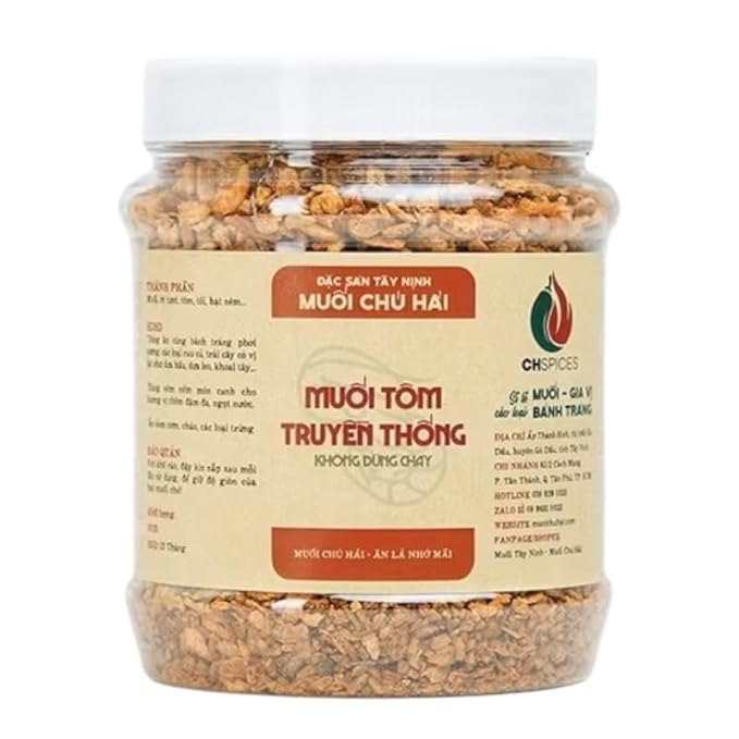Muoi Tom Tay Ninh Chu Hai Chopspices Traditional Vietnamese Shrimp Salt Seasoning Natural Spiced mixed - 450 gram