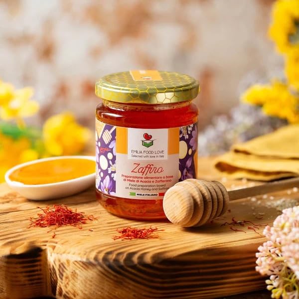 EMILIA FOOD LOVE | Zaffiro - Acacia Honey and Saffron Preparation - 8.8 oz (250g)