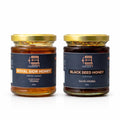 Honoor Premium Honey Bundle – Royal Sidr Honey 200g + Black Seed Honey 200g | Raw Unpasteurized Natural &amp Unfiltered