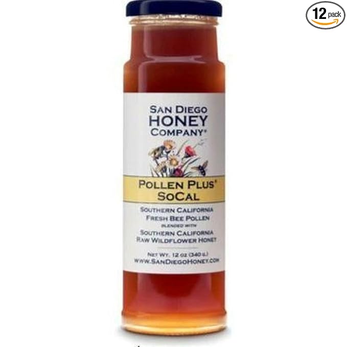 San Diego Honey Company Pollen Plus SoCal 12 oz (Pack of 12)