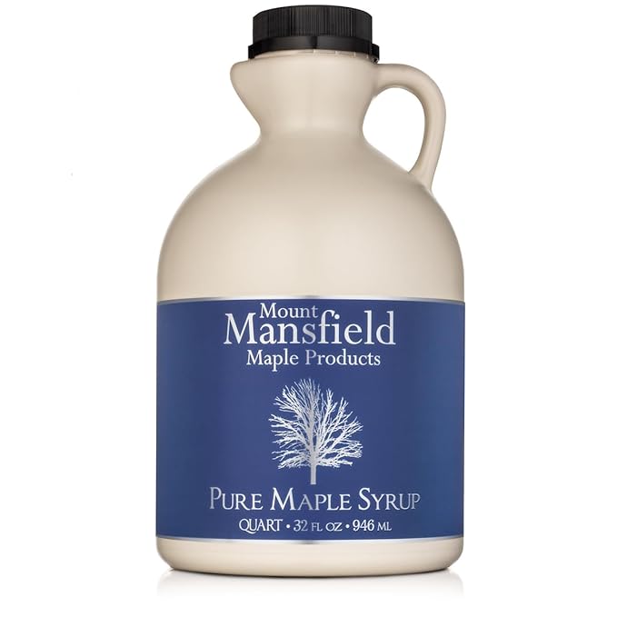 Mansfield Maple Pure Vermont Maple Syrup in Plastic Jug Grade A Dark Robust Quart