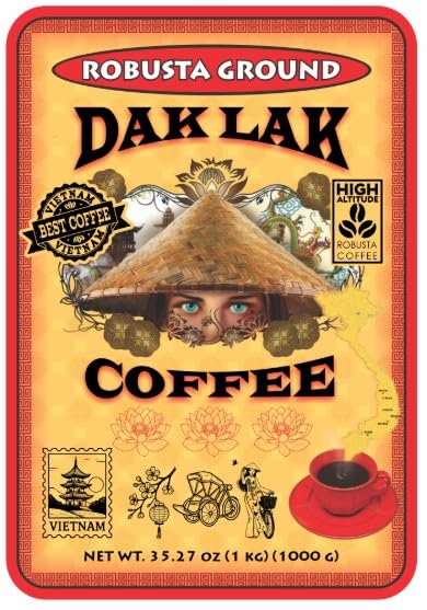 100% Dak Lak Vietnamese Coffee (Robusta Ground 1 Kilo Bag)