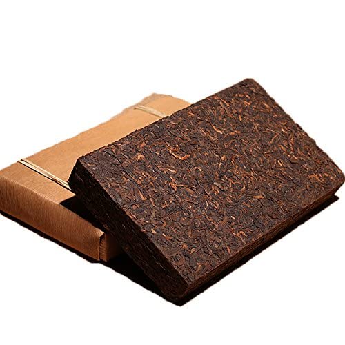Yunnan Pu'er Tea Brick - Fermented Black Tea Since 2009 Organic Pu-erh 500g Package With Bamboo Leaves Traditional Method