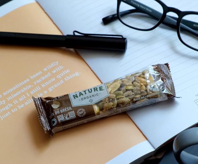 Taste of Nature Organic Peanut Bar - Healthy Gluten Free Non GMO Vegan Bars with Mixed Nuts Fruits and Seeds - 16-Count Pack