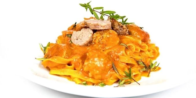 Fettuccine with Chilli Pepper Egg Gourmet Pasta (Pack of 4) - Italian Fettuccine Al Pepperoncino Pasta Di Campofilone- Imported Italian Egg Pasta- 8.8 ounces / 250 grams