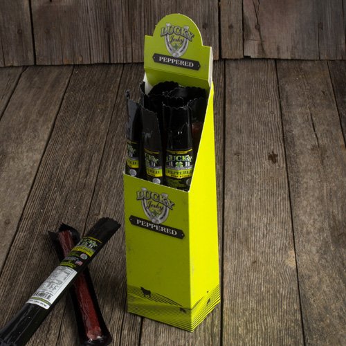Lucky Beef Jerky - 1.25oz Sticks (Peppered 48 Pack)
