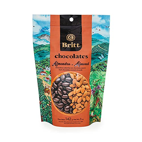 Cafe Britt® Chocolates - Dark Chocolate-covered Gourmet Nuts (4 Pack) (Almonds Cashews Macadamias Hazelnuts) (5 oz each) Gourmet Dark Chocolate Gluten Free No Artificial Ingredients No Trans Fat