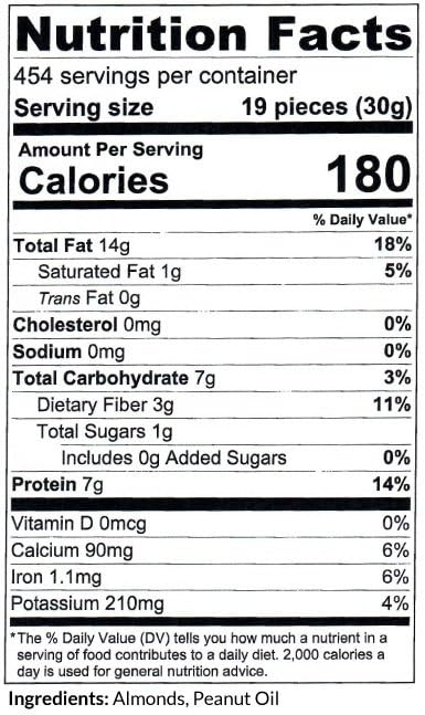 C.J. Dannemiller Almonds Bulk 30 LB Box Whole Red Roasted Unsalted Almonds Perfect for Snacking Baking Cooking