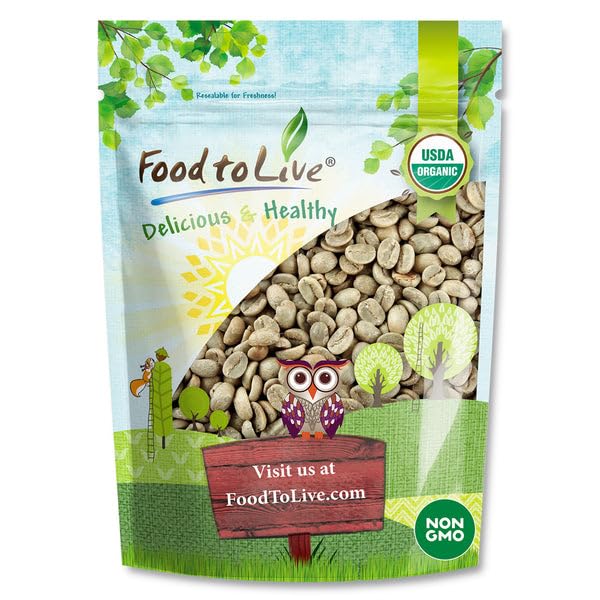 Food to Live Organic Nicaragua Arabica Green Coffee Beans 1.5 Pounds – Whole Unroasted Washed Bean. Fresh Crop. No-GMO Vegan Bulk