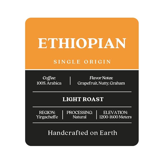Copper Moon Whole Bean Coffee Light Roast Ethiopian Blend 2 lb. Bag