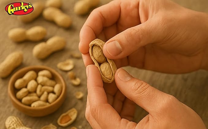 Gurley's Premium Peanuts In-Shell Fire Roasted &amp Salted In Shell Peanut Bulk Party Pack 10 lb Box – Dry Roasted Peanuts Salty Snack for Events &amp Gatherings