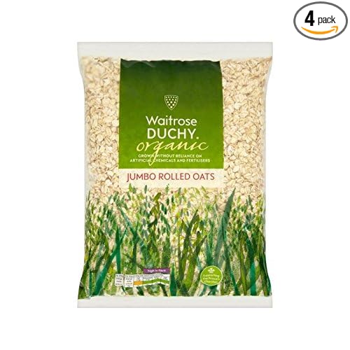 Duchy Waitrose Organic Jumbo Rolled Oats 1kg - Pack of 4
