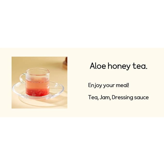 [AloeFarm] Aloe Pomegranate Honey Tea Refreshing Herbal Caffeine Free Healthy Aloe Vera Tea (17.64 fl oz/500g)