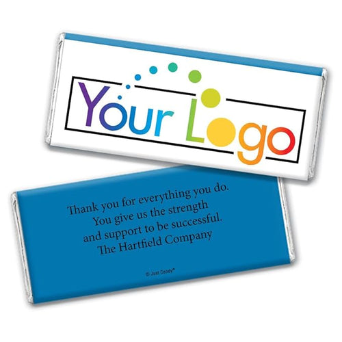50 Pcs Personalized Candy Promotional Products Add Your Logo Chocolate Bars - Royal Blue
