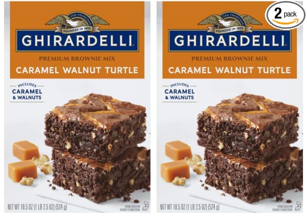 Pack Of 2 Caramel Walnut Turtle Brownie Mix 18.5 oz