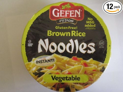 Gefen Gluten Free Brown Rice Noodle Bowl Vegetable Flavor 2.25 Oz (12 Pack)