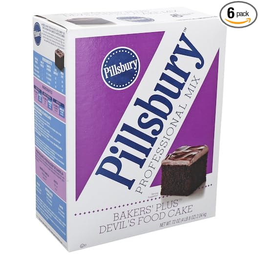 PillsburyTM Value Bakers' PlusTM Cake Mix Devil's Food (6ct) 4 lb 8 oz