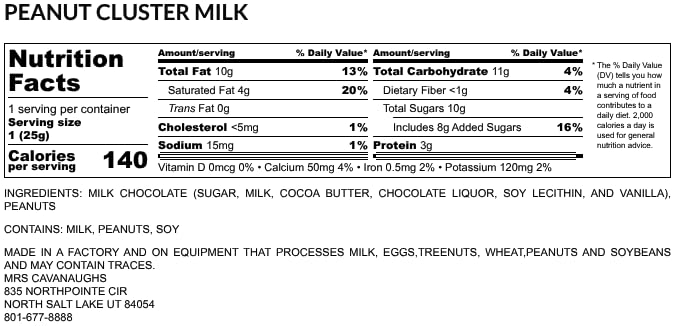 Mrs. Cavanaugh’s 2 lb Peanut Clusters Milk Chocolate