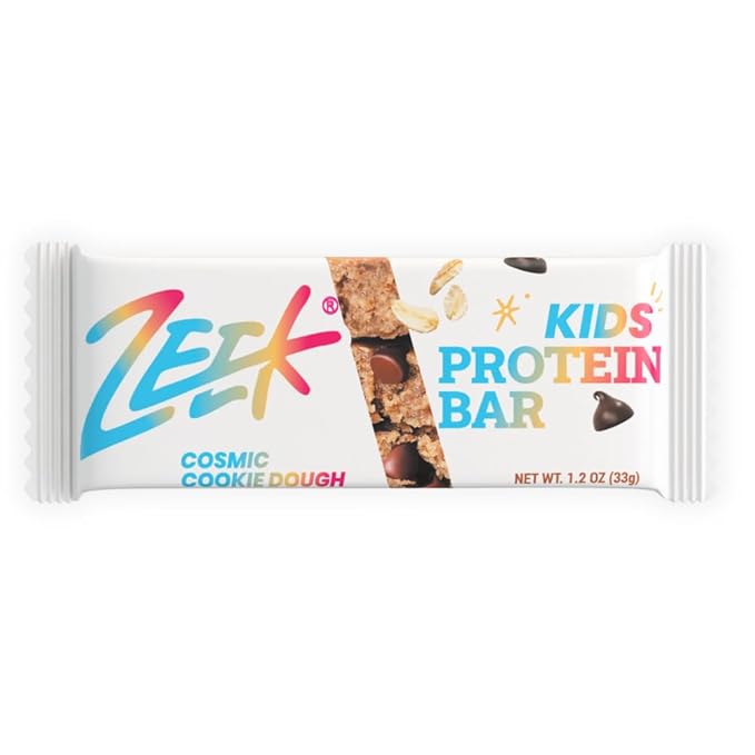 ZEEK BAR - Kids Protein Bars - 6g Protein - All Natural Non-GMO Gluten Free - Variety 12 Count - New &amp Improved Formula!