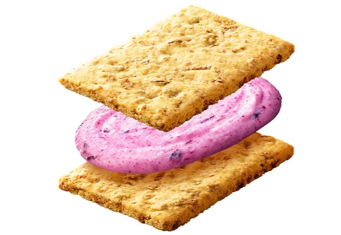 Asa hi Cream Genmai Bran Blueberries Protein Bar 72g (Pack of 6) Delicious Crunchy Brown Rice &amp Wheat Bran Bar with Blueberry Cream Japanese Delicious Nutrition Cereal Bar Snacks MADE IN JAPAN