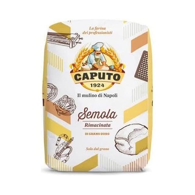 Antimo Caputo Semolina Wheat Flour 11 LB Bag Bulk (5 Kg) - Italian Durum Semola Di Grano - All Natural Dough for Fresh Pasta