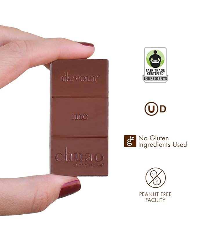 Chuao Chocolatier Sweet &amp Salty Milk Chocolate Mini Bars | Gourmet Chocolate Sea Salt European No Preservatives | For Gift Baskets Christmas Valentines Day Gifts for Women Men Birthday Thank