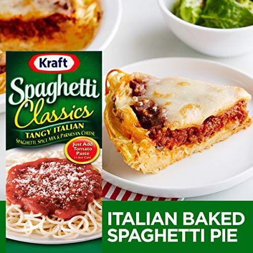 Kraft Spaghetti Classics Tangy Italian Easy Pasta Meal with Spaghetti Spice Mix &amp Parmesan Cheese 8 OZ (Pack of 6)