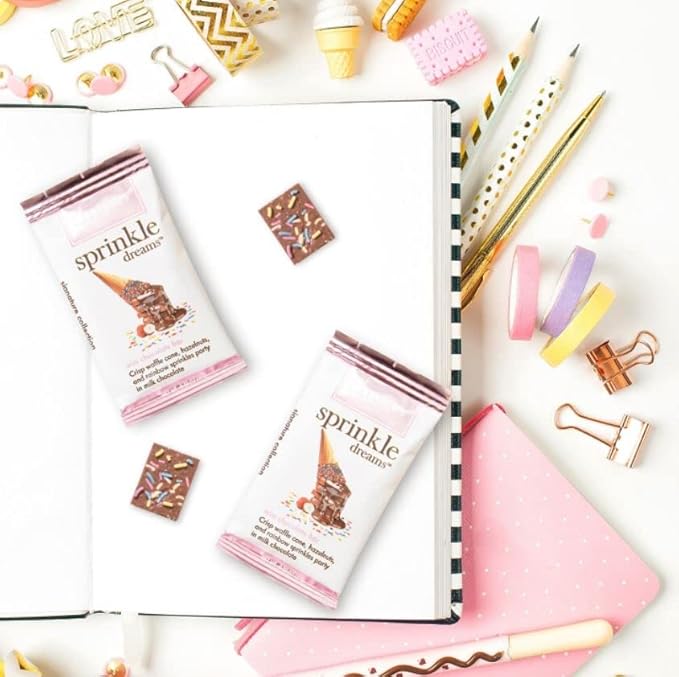 Chuao Chocolatier Sprinkle Dreams Milk Chocolate Mini Bars | Gourmet No Preservatives | For Gift Baskets Birthday Thank You Care Package | 100 Pack