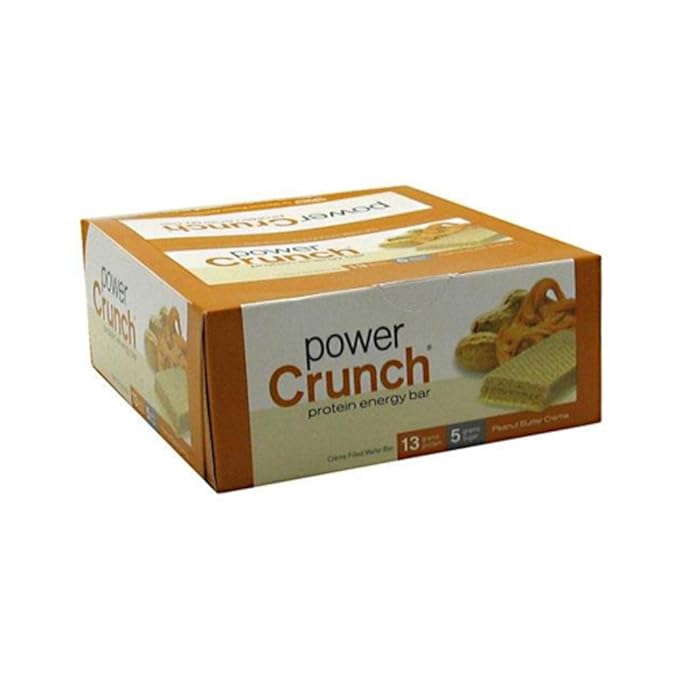 Power Crunch Whey Protein Bars High Protein Snacks with Delicious Taste Peanut Butter Cream 1.4 Ounce (12 Count)