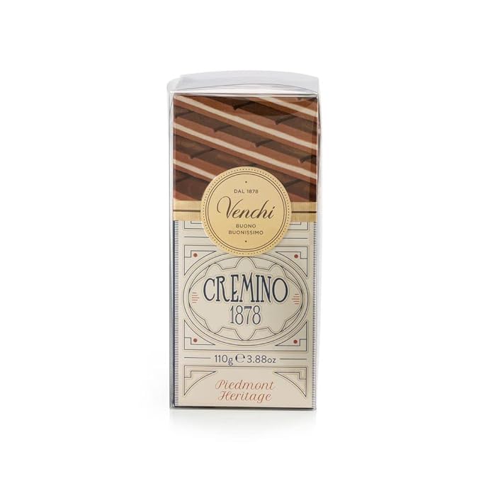 Venchi - Bundle of 6 Cremino 1878 Bar - with Milk Chocolate Gianduja Piedmont Hazelnuts 21.16oz - 3.88oz each bar - Gluten Free - Family Pack