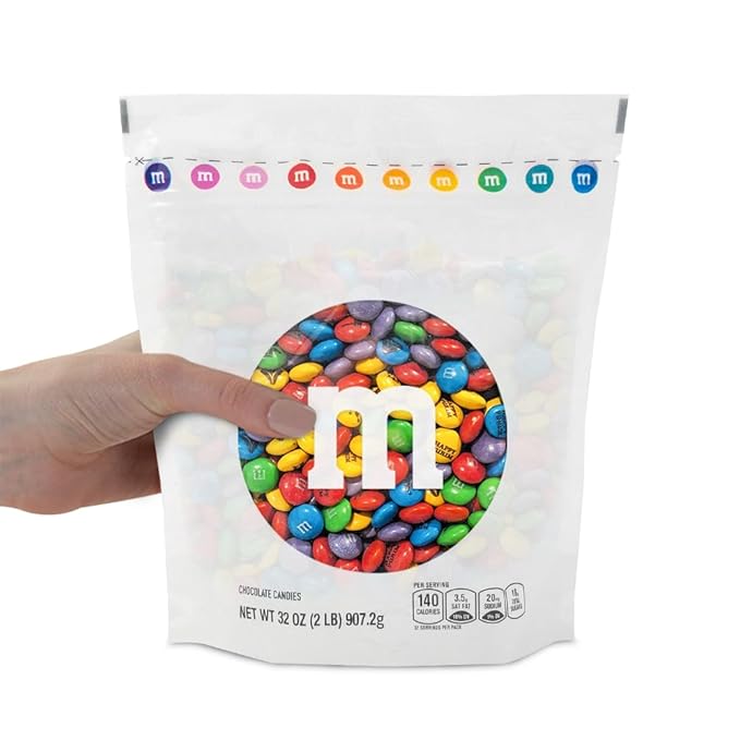 M&ampM’S WORLD Purim Milk Chocolate Candies 2 Pounds of Colorful M&ampM’S Printed With Celebratory Purim Themed Images Kosher Certified Resealable Pack for Parades Celebrations DIY Favors &amp