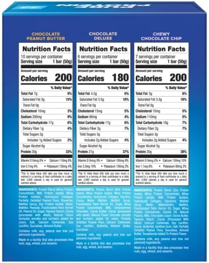 Pure Protein Bars Variety Pack 1.76 oz 23-count