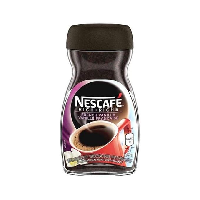 NESCAFE Coffee Bundle One Rich Hazelnut 100g and One Rich French Vanilla 100g {Imported from Canada}
