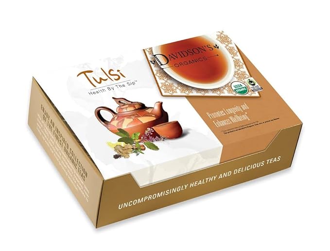 Davidson's Organics Tulsi Turmeric Ginger 100-count Individually Wrapped Tea Bags