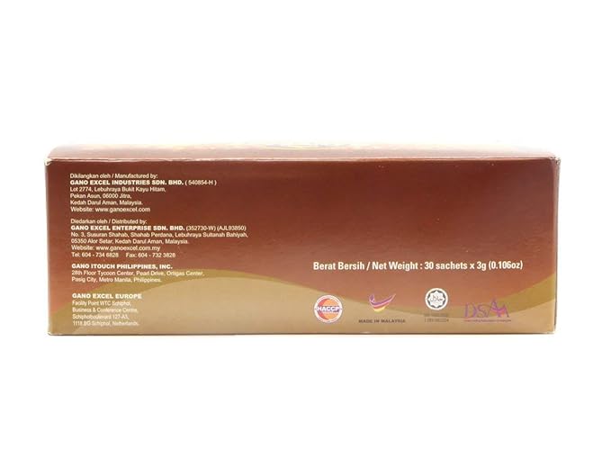 Gano Excel medium roast Ganocafe Classic Ganoderma Coffee 90 Sachets (Pack of 3)