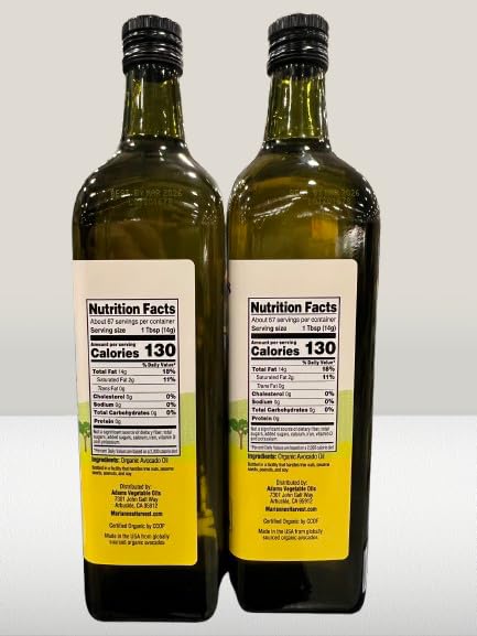 Marianne’s Harvest Organic Avocado Oil 1-Liter (Pack of 2)