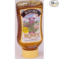 Honey Busy Bee Clover Squeeze Bottle 12 Case 16 Ounce