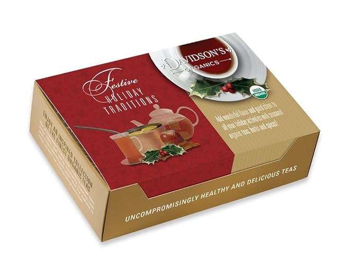 Davidson's Organics Assorted Holiday Teas &amp Mulling Spices 100-count Individually Wrapped Tea Bags